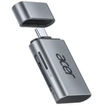 acer Lecteur de Carte SD USB C 4.0 312M/S, UHS-II Lecteur de Carte SD en Aluminium, Adaptateur de Lecteur de Carte mémoire Micro SD/TF pour iPhone 15/16 série, Galaxy, iPad Pro,MacBook,Surface etc.