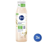 3x Nivea Shower Oil Gel 300 Ml. Naturally Chamomile