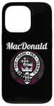 Coque pour iPhone 13 Pro MacDonald Clan Tartan avec blason écossais