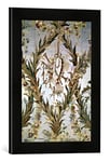 Kunst für Alle 'Encadré Image de Gilles Gaudin Mural Silk of The Empress' Bedroom, 1787, dans Le Cadre de Haute qualité Photos Fait Main Impression Artistique, 30 x 40 cm Noir Mat