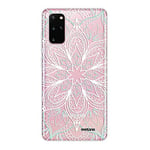 Evetane - Coque Silicone Compatible Samsung Galaxy S20 Plus - Protection Intégrale 360, Fine et Transparente - Coque Avant & Arrière - Haute Résistance - Mandala Turquoise