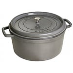 Staub La Cocotte Pata Pyöreä 30 cm, Valurauta Grafiitinharmaa 40509-862-0