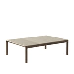 Muuto - Couple Coffee Table / 120 x 84 x 35 cm - 2 Plain 1 Wavy - Sand/Dark Oiled Oak - Soffbord - Sylvain Willenz - Träfärgad - Glas/Trä