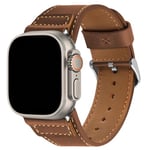 Wristitani Compatible avec Apple Watch Bracelet Cuir 44mm 45mm 46mm 42mm 49mm 40mm 41mm 38mm, Smartwatch Bracelets de Remplacement Femmes Hommes pour iWatch Ultra 2 Série 10 9 8 7 SE 6 5 4 3 2 1