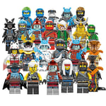 Set med 24 Ninja Minifigurer Kai Jay Sensei Wu Master Byggklossleksaker-Xin