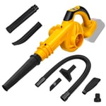 Leaf Blower Cordless Compatible with MaKita 18V Battery (Not Included), 2-in-1 Electric Leaf Blower/Vacuum, 6 Variable Speed Up to 180KM/h for Garden Lawn Care Leaf Snow Dust Hair Cleaning