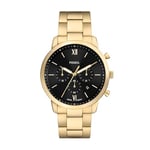 Fossil Neutra Watch for Men, Moonphase Multifunction Movement with Stainless Steel Or Leather Strap, Noir fumé