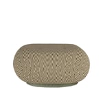 Gubi - Pacha Outdoor Ottoman - Fully Upholstered, Swivel, PG. D Dedar, Chevron Special outdoor Camel 022 - Utomhuspallar & puffar - Pierre Paulin - Beige - Plast