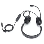 Telephone Headset Binaural Telephone Headset USB Office Headset With Mic And Au