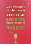 All She Wants For Christmas Chocolate Penis That Ejaculates Wine Funny Rude Humo