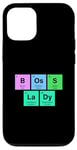 Coque pour iPhone 12/12 Pro Patron Lady Tableau périodique Cadeau scientifique STEM Laboratoire Femme