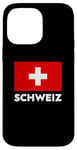 Coque pour iPhone 14 Pro Max Switzerland Flag Schweiz Suisse Swiss White Red