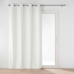 Rideau tamisant en velours uni (135x260 cm - Blanc)