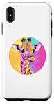 Coque pour iPhone XS Max Girafe colorée pour les amoureux des animaux Pop Art