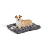 Amazon Basics Lavable en machine Coussin pour Chien domestique - 0,58 m, Gris motif spirale, L 58 x l 46 x H 6 cm