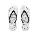 All You Can Tee Unisex Ciabats Flip Flops, White, 9.5 UK