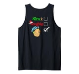 Nice Naughty Capybara Santa Family Christmas Pjs ART ON BACK Tank Top