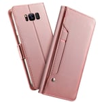 Plånboksfodral Spegel Galaxy S8 Rose gold