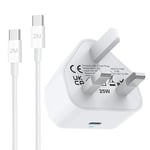 iPhone 15 Charger and Plug, 25W USB C Samsung Charger New iPad Fast Charging Plug 2M Type C to C Cable for Apple iPhone 15/15 Pro/15 Pro Max iPad Pro 12.9/11, iPad Air 5th/4th,2022 iPad 10th Mini 6th