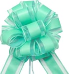 FQTANJU 5 PCS 6 inches Large Pull Bows, Bow for Gift Wrapping, Ribbon Bows for Wedding Christmas Birthday Party Gift Baskets or Valentine's Day Flower Gift Boxes Decoration (Blue-green)