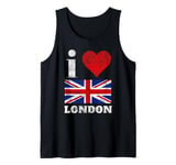 I Love London British England UK Vintage Tank Top