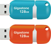 Lot de 2 Clé USB 128 Go,V10 Série,Clés Rétractables pour PC Ordinateur Portable MacBook,Compatible avec Windows Mac Linux,USB 2.0 Flash Drive Stockage,Mixte Couleur-Turquoise Rouge.[Y941]