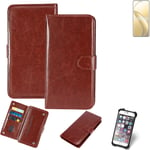 CASE FOR Realme 12 Pro+ BROWN FAUX LEATHER PROTECTION WALLET BOOK FLIP MAGNET PO