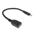 ACT AC7340 Adaptateur OTG USB C OTG vers USB 3.2 Compatible avec Smartphones Longueur 0,2 m Noir