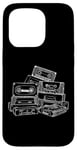 Coque pour iPhone 15 Pro Love Retro Mixtape 80's Blank Cassette Tape Shirt Cadeaux