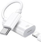 Adaptateur de Câble USB C vers Lightning pour iPhone 16 15 Pro Max Plus iPad 10,10W Charge Rapide &Transfert de Données Adaptateur Jack Audio USB C vers Lightning pour iPad Pro Mini 6 Air 4th Air 5th