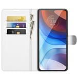 HualuBro Xiaomi Poco F3 5G Case, Premium PU Leather Magnetic Shockproof Book Stand Folio Flip Wallet Case Cover with Card Holder for Xiaomi Poco F3 5G Phone Case (White)