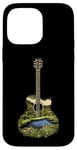 Coque pour iPhone 14 Pro Max Guitare acoustique Nature Paysage Musique Lover Art