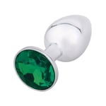 Anal Toys Butt Plug Sex Toy BuzzPinky Beginner Metal Jewelled Small Green