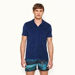 Terry Towelling Polo Shirt - Blue Wash