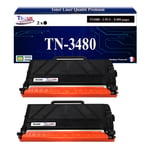 2 Toners compatibles Brother MFC-L6900DW, MFC-L6900DWT, TN3480 Noir