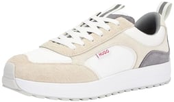 HUGO Mens Cilan Tenn Suede Trainers with Driver Sole Size 11 White