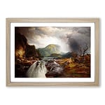 Big Box Art The Wilds of Lake Superior by Thomas Moran Framed Wall Art Picture Print Ready to Hang, Oak A2 (62 x 45 cm)