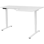 Beliani - Bureau d'Angle à Droite Réglable Electriquement Moderne en Forme de l 160 x 59 cm Plateau Blanc Destines