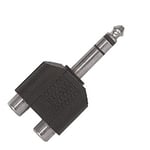 Proel AT250 2 x RCA 6.3 mm Noir Adaptateur de câble – Adaptateur pour câble (2 x RCA, 6.3 mm, Mâle/Femelle, Noir, Acrylonitrile butadiène styrène (ABS))