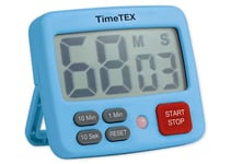 TimeTEX - Horloge de temps « Digital 3+X » | Minuteur avec grand écran avec signal sonore et 3 temps fixes réglables individuellement. Dispose d'une fonction d'écoulement et de chronomètre | Contenu :