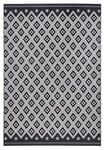 Zala Living Karree Tapis, Polypropylène, Noir/Gris, 160 x 230 cm