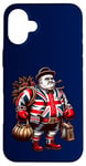 Coque pour iPhone 16 Plus Boxe Boxeur Britannique Union Jack Drapeau Grande-Bretagne