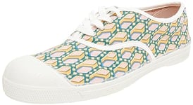 Bensimon Ten Liberty FEM, Basket Femme, Sequence Multicolore Motifs Géométriques, 39 EU