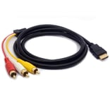 Tomost Câble HDMI mâle vers câble audio vidéo 3 RCA AV adaptateur code d'extension pour HDTV DVD 1080P et la plupart des projecteurs LCD (aucune fonction de conversion de signaux)-1,5 m de long