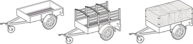 Cmk 129-8041 - 1:48 WWII US Cargo Trailer Ben Hur