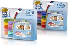 Crayola Color Wonder Markers, Mess Free, Classic & Pastel, 20 Count-2 Pack