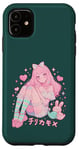 Coque pour iPhone 11 Anime Cat Girl Manga Hearts Kawaii Cute Holiday Valentines