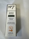 BNIB No7 Future Renew Damage Protection Defence Shield SPF50 50ml