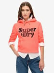 Superdry Cooper Tonal Logo Hoodie - Orange