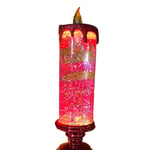 Christmas Swirling Flameless Candle Light 7 färger Skiftande glitter ljus Led-ljus Xmas Party Heminredning Red